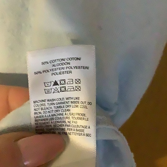 Lucky Brand light blue tshirt with moon, flowers, and mushrooms, size medium - Picture 4 of 5